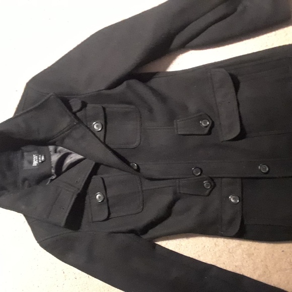 black felt coat